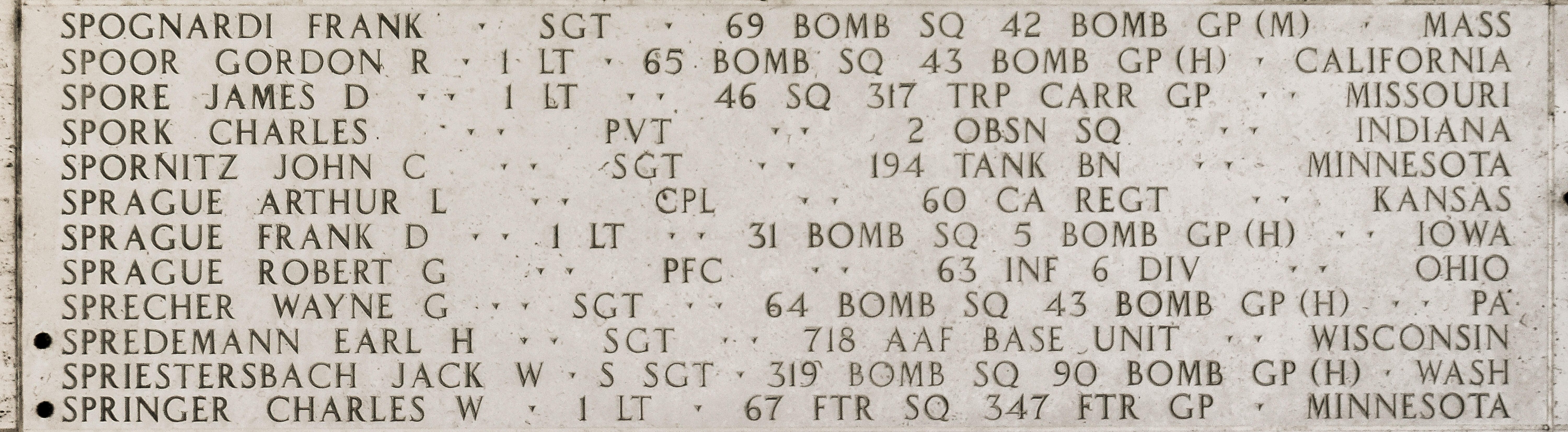 Frank D. Sprague, First Lieutenant